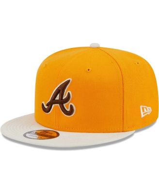Мужская кепка-бейсболка New Era Gold Atlanta Braves Tiramisu 9FIFTY Snapback
