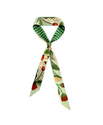 Джесси Чжао Jessie Zhao Нью-Йоркский шелковый облегающий шарф из Зеленой Страны чудес 7790₽