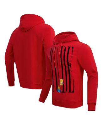 Мужская красная футболка Freeze Max the Simpsons Bart Simpson, пуловер с капюшоном 