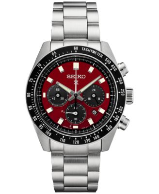 Мужские часы Seiko с хронографом Solar Prospex Speedtimer на браслете из нержавеющей стали диаметром 41 мм - Специальное издание в США