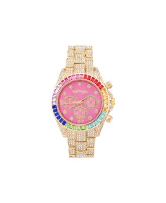 Женские кварцевые часы Ed Hardy из блестящего золотистого металлического сплава диаметром 40 мм