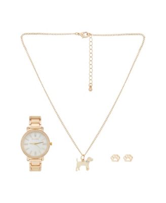 Подарочный набор женских часов-браслетов из золотистого металлического сплава Jessica Carlyle 38 мм