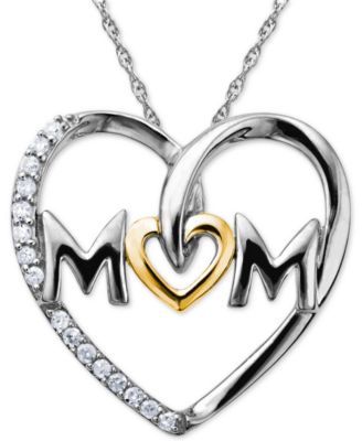 mom heart necklace