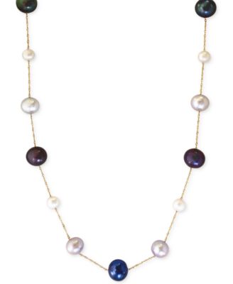 pearl necklace multicolor