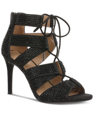 Женские песочные босоножки на шпильке со шнуровкой Thalia Sodi 21990₽