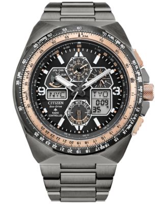 Мужские автоматические часы Citizen Eco-Drive Promaster Air лимитированной серии Skyhawk A-T серого цвета из нержавеющей стали, 46 мм