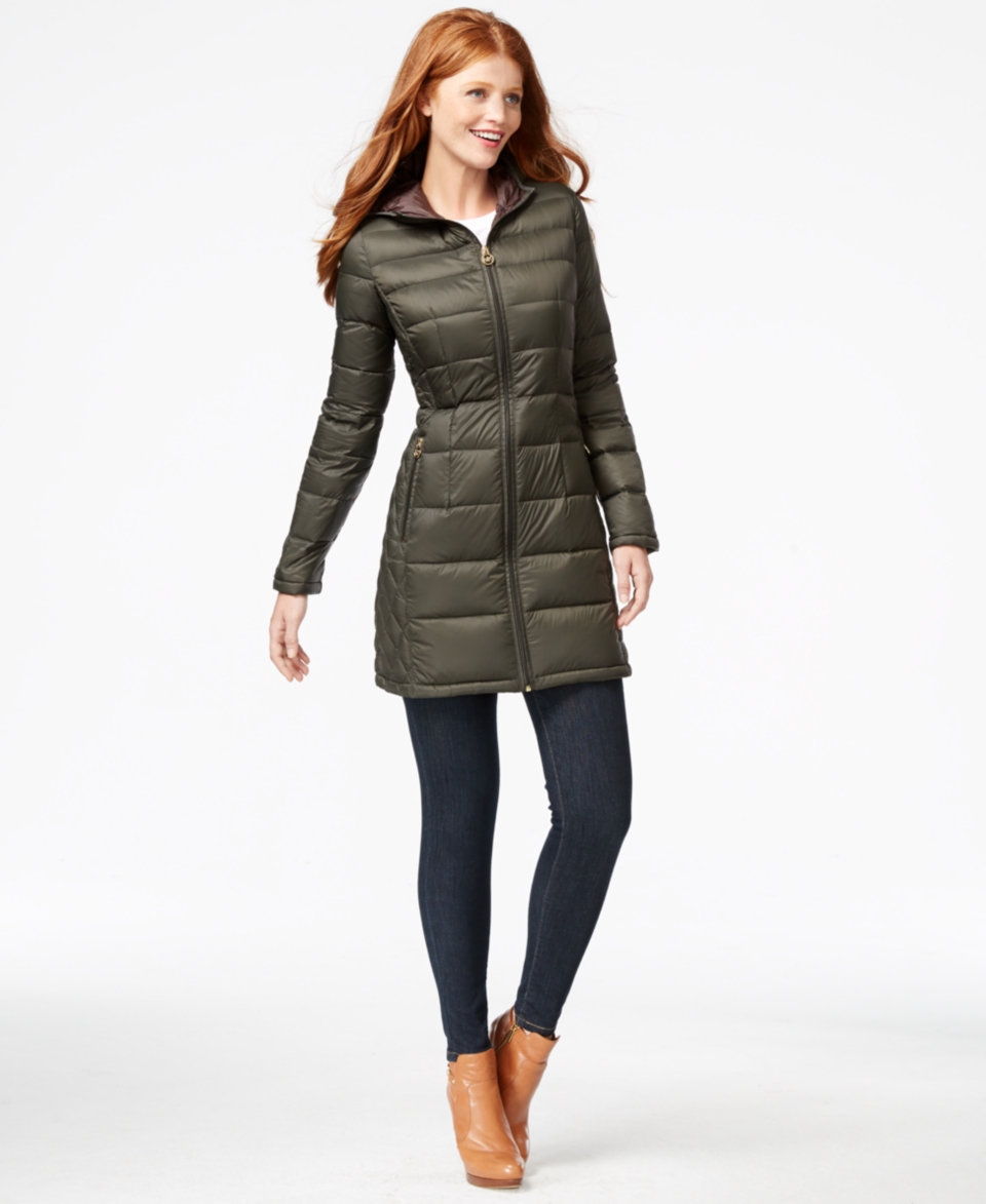 MICHAEL Michael Kors Hooded Packable Down Puffer Coat   Coats   Women