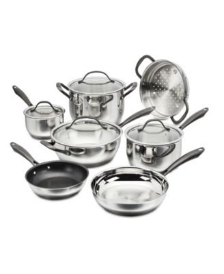 Набор посуды Cuisinart Radiant Pro из нержавеющей стали с матовым титановым покрытием, 11 шт.