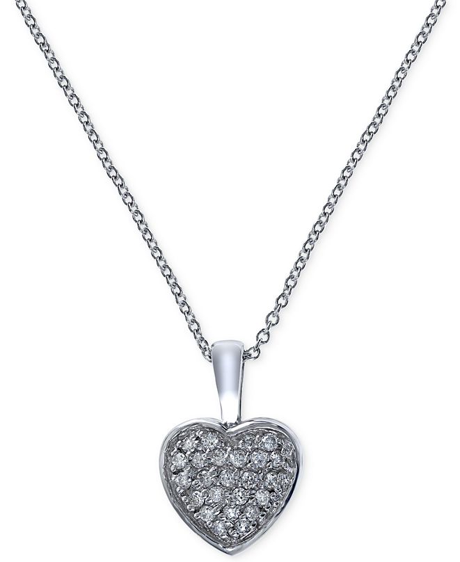EFFY Collection EFFY® Diamond Heart Pendant Necklace (1/5 ct. t.w.) in
