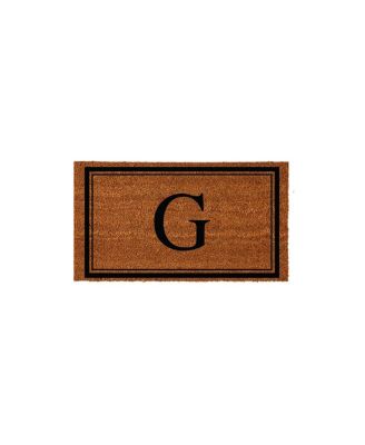 Коврик из 100% натуральной кокосовой койры Evergreen Monogram для помещений и улицы, 28 