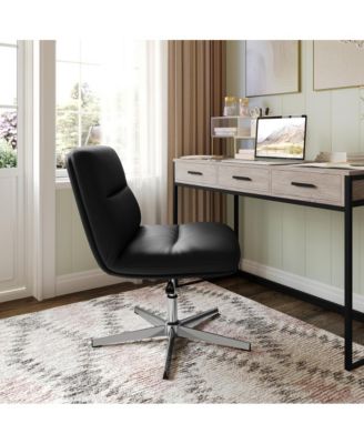 Офисное вращающееся кресло MERRICK LANE Biel со средней спинкой, регулируемыми по высоте подлокотниками, широким сиденьем с мягкой обивкой и прочным каркасом