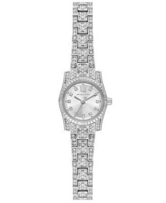 Женские часы Michael Kors Lexington с тремя стрелками из нержавеющей стали серебристого цвета, 19 мм