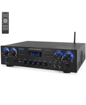 Беспроводной стереоусилитель Pyle для потоковой передачи по Bluetooth с FM-радио, воспроизведением MP3 / USB/ SD / AUX, 800 Вт, черный