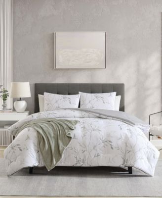 РАСПРОДАЖА! Kenneth Cole New York Ink Wash Vine, 3 шт. Комплект постельного белья, два