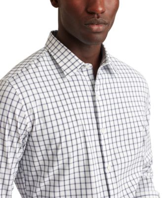 Технологичная рубашка Bonobos Mens Slim Fit с длинным рукавом и сетчатым рисунком спереди на пуговицах 19890₽