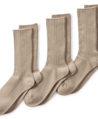Мужские хлопчатобумажные носки Crew Socks из Лэндс-Энда 3 упаковки 4990₽