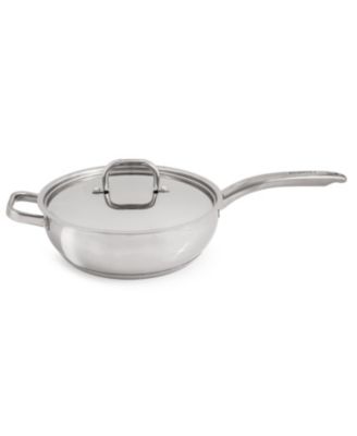 Сковорода BergHOFF Belly Shape 18/10 из нержавеющей стали глубиной 9,5 дюйма с крышкой SS, 3,2 кв. м.