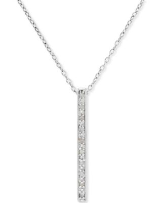 Macy's Diamond Bar Pendant Necklace (1 