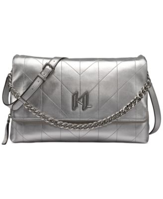 Большая кожаная сумка через плечо KARL LAGERFELD PARIS Lavande 69790₽