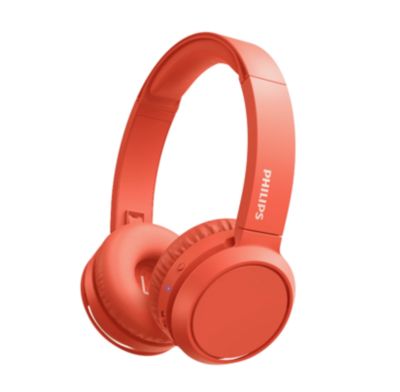 Беспроводные наушники-вкладыши PHILIPS, Bluetooth 5.0, Время воспроизведения 29 часов, Быстрая зарядка, Складные, Легкие, Встроенный микрофон, Красные глубокие басы