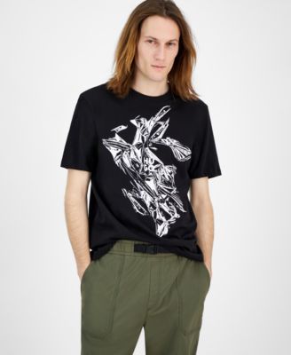 Мужская футболка Hugo Boss Diakromio с коротким рукавом и круглым вырезом горловины с графическим логотипом Hugo Boss 9290₽