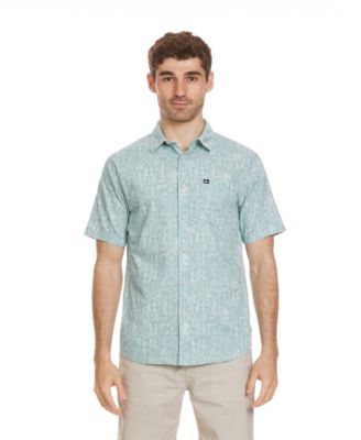 Мужская классическая тканая рубашка Quiksilver Island Waters из ткани с коротким рукавом