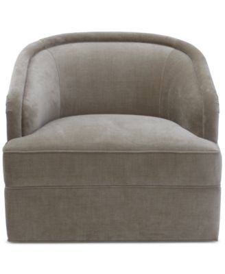 Вращающееся кресло из ткани Lelina, эксклюзивно представленное в Macy's tan/beige