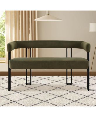 Обитая бархатом 2-местная скамья Maison Boucle, современный раскладной диван для гостиной, спальни или прихожей
