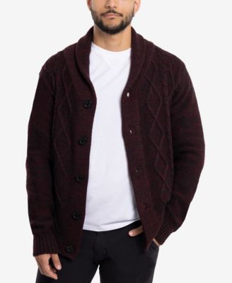 Мужской кардиган кабельной вязки с шалевым воротником X-Ray для мужчин 12590₽