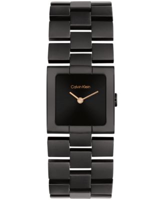Женские часы-браслет Calvin Klein CK Meridian Black с ионным покрытием из нержавеющей стали, 22 мм, черный