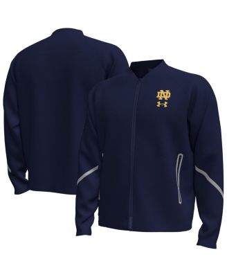 Мужская куртка-бомбер Under Armour темно-синего цвета Notre Dame Fighting Irish Unstoppable на полной молнии