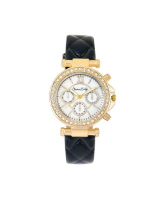 Женские аналоговые часы Jessica Carlyle с коньячным кожаным ремешком, 36 мм