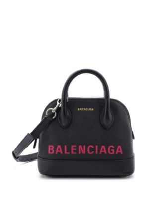 Кожаная сумка Balenciaga XXS с логотипом Ville, бывшая в употреблении