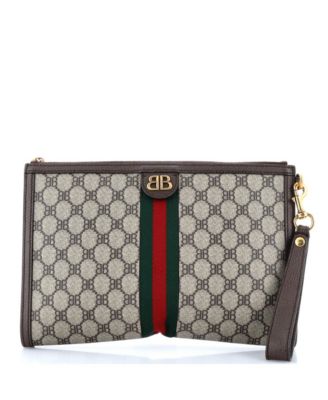 Бывший в употреблении клатч-браслет Balenciaga x Gucci The Hacker Project Web холст с покрытием BB 153190₽