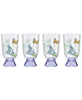 Высокие стаканы Lenox Butterfly с луговыми травами, набор из 4 штук