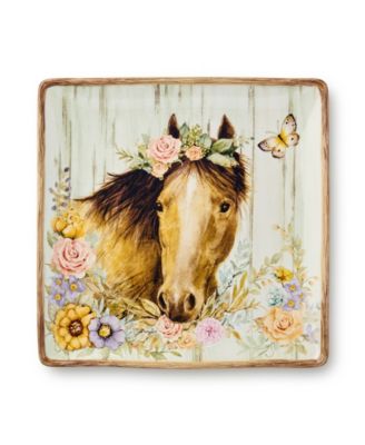 Сертифицированное международное квадратное блюдо из розового дерева