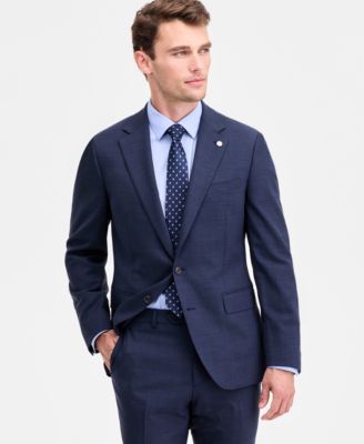 Мужской костюм из однотонной полушерстяной ткани современного покроя от Ted by Ted Baker с раздельным пиджаком