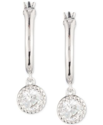 Серьги-кольца Huggie из стерлингового серебра с кубическим цирконием Lauren Ralph Lauren