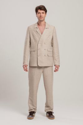 Мужской блейзер оверсайз из свободного льняного материала Heaven от PCFG