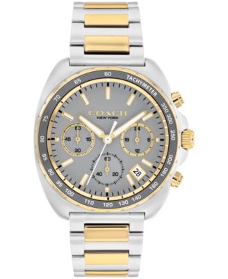 Мужские часы COACH Charter с двухцветным браслетом из нержавеющей стали, 39 мм