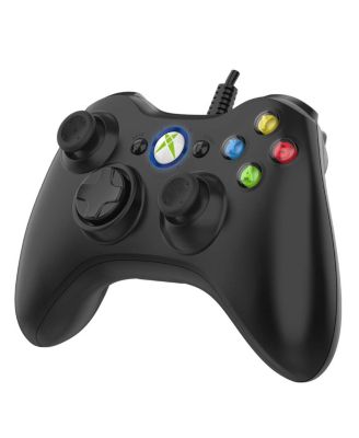 Геймпад проводной NBCP для Xbox 360 USB с вибрацией, черный