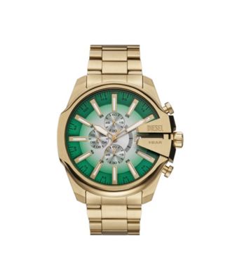 Мужские часы Diesel Mega Chief Slim с кварцевым хронографом из нержавеющей стали золотого цвета, 48 мм