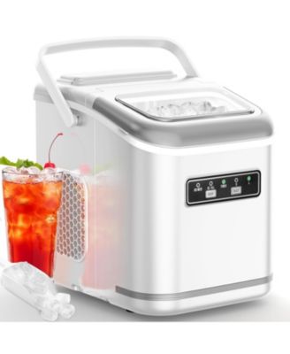 Столешница для приготовления льда Zafro, Портативная Льдогенератор с ручкой для переноски, 26,5 фунтов /24 часа, 6 минут /9 кубиков льда, Самоочищающаяся столешница для приготовления льда с корзиной / совком для льда, для домашнего бара, кемпинга на колес