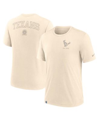 Мужская кремовая футболка Houston Texans Glory Tri-Blend от Nike
