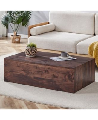 Журнальный столик Streamdale Furniture из орехового дерева с зернистостью - Современный дизайн, Идеальный акцент для гостиной в коричневом цвете