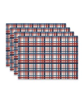 Салфетки из ткани CounterArt Patriotic Plaid Premier, набор из 4 штук