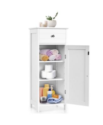 Отдельно стоящий напольный шкаф для хранения вещей Volenca из дерева с выдвижным ящиком и полкой