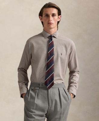 Мужская саржевая рубашка Polo Ralph Lauren классического кроя в клетку