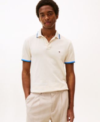 Мужская приталенная рубашка-поло с отворотом от Tommy Hilfiger