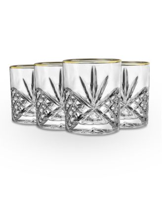 Двойные старомодные бокалы Godinger Dublin Gold, набор из 4-х бокалов